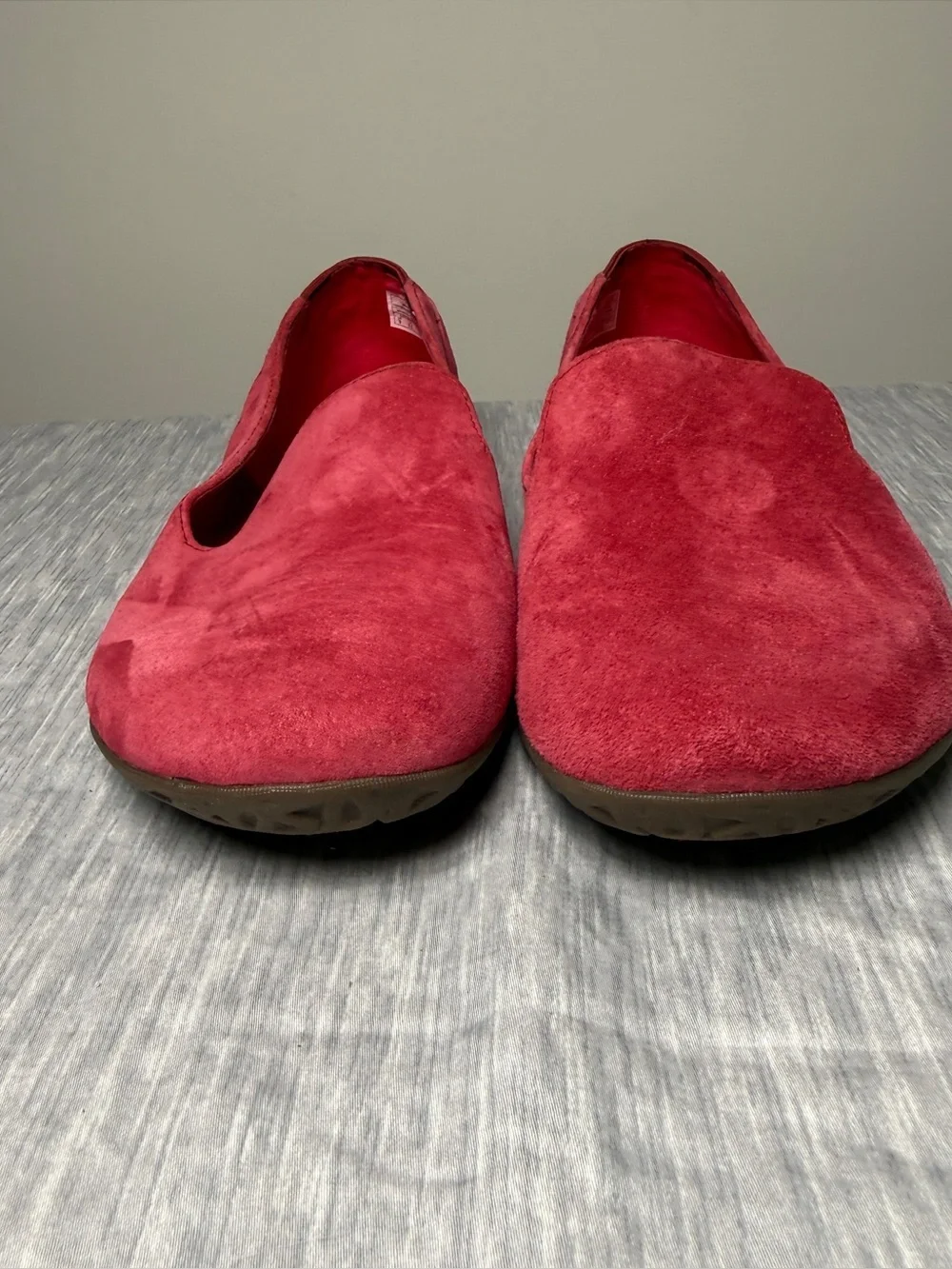 Merrell Mimix Fuse Flat Red Suede Loafer Ballet Flat Comfort Size 9